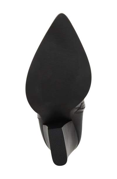 Steve Madden Rickki Pointed Toe Boot In Black Leat
