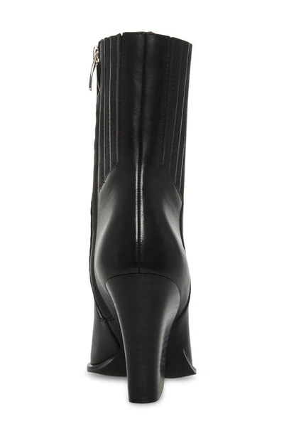 Steve Madden Rickki Pointed Toe Boot In Black Leat
