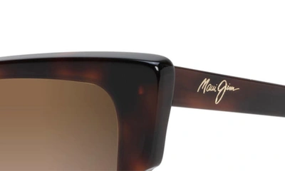 Maui Jim Kou 55mm Polarized Cat Eye Sunglasses In Tortoise