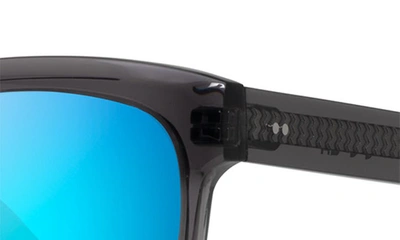 Maui Jim S-turns 56mm Polarized Rectangle Sunglasses In Dark Translucent Grey