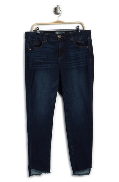 Shop Democracy Ab Tech Fray Ankle Crop Curvy Skinny Jeans In In-indigo