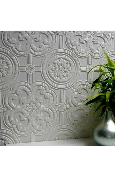 Wallpops Egon Paintable Textured Vinyl Peel & Stick Wallpaper In White