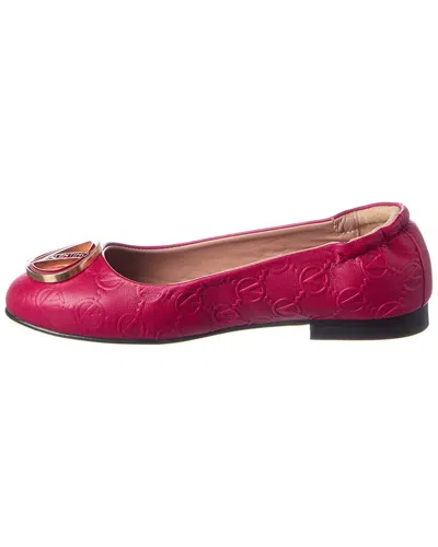 Shop Valentino By Mario Valentino Calliope Leather Flat In Pink