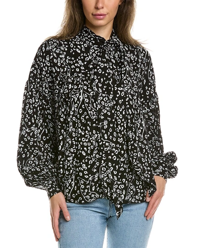 Ted Baker Bow Neck Blouse In Black
