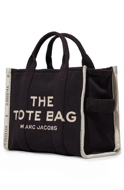 Shop The Marc Jacobs The Jacquard Medium Tote Bag In Black