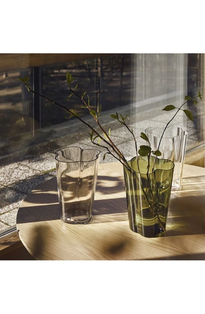 Shop Iittala Aalto Vase In Ecru