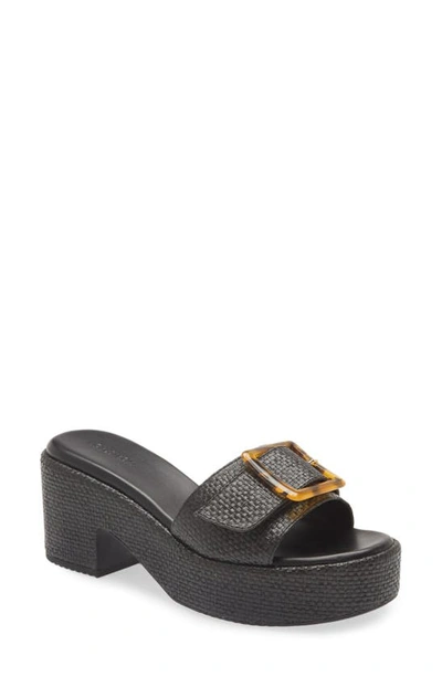 Shop Nordstrom Courtney Platform Slide Sandal In Black