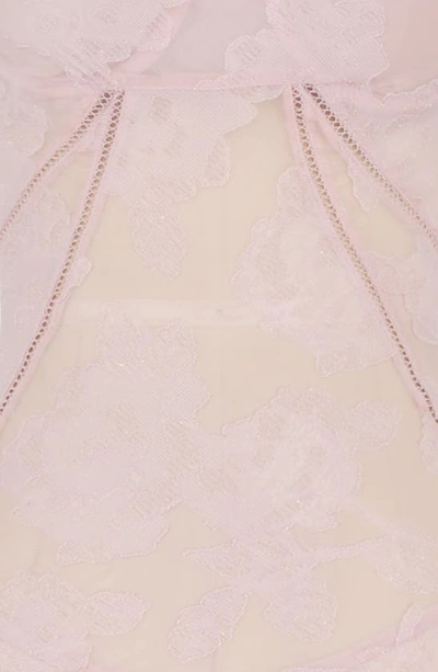 House Of Cb Blush Lace-back Gown In Blush