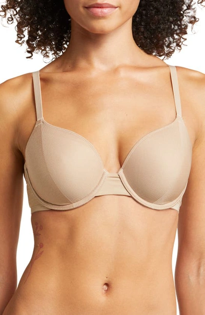 Natori Side Effect Contour Underwire T-shirt Everyday Bra (30ddd) Women's In Cafe
