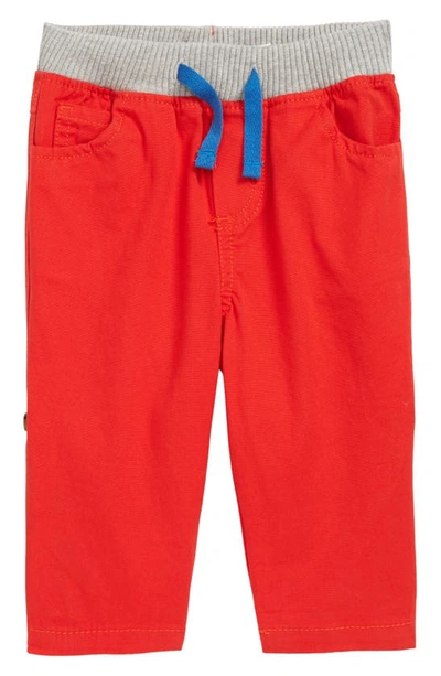Shop Mini Boden Roll Up Trousers In Red