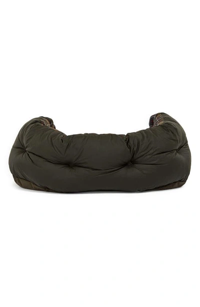 Shop Barbour Waxed Cotton Dog Bed In Classic Tartan/ Olive