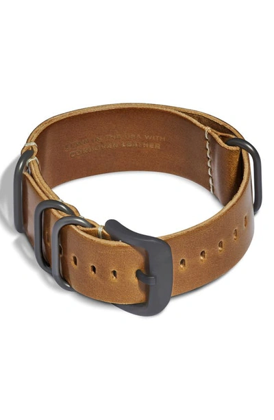Shop Shinola Runwell Leather Strap Watch, 47mm In Gray
