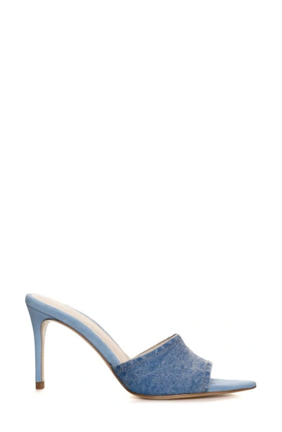 Shop L Agence Pointed Toe Sandal In Blue Denim