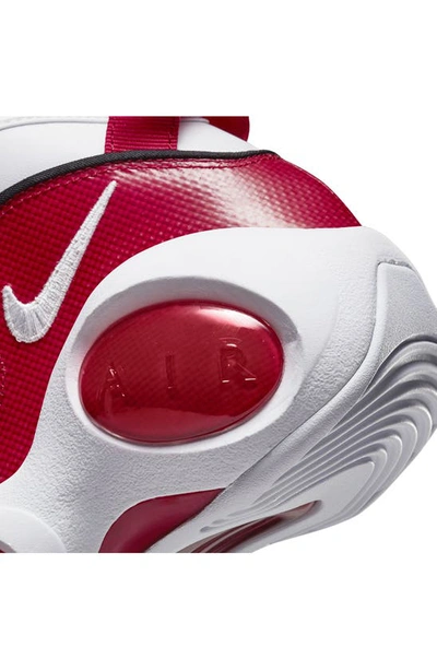 Shop Nike Air Zoom Flight 95 Basketball Sneaker In White/ True Red/ Black