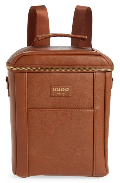 Shop Igloo Luxe Insulated Convertible Mini Backpack In Cognac