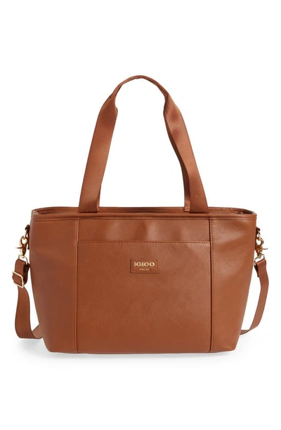 Shop Igloo Luxe Insulated Cooler Tote In Cognac