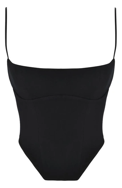 House Of Cb Sophia Corset Top In Black