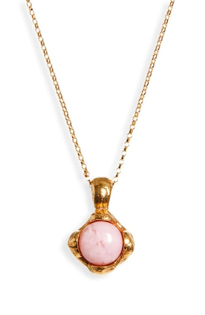 Shop Alighieri The Tramonto Opal Pendant Necklace In 24 Gold