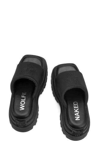 Shop Naked Wolfe Delicious Platform Slide Sandal In Black