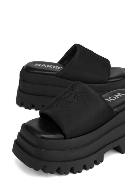 Shop Naked Wolfe Delicious Platform Slide Sandal In Black
