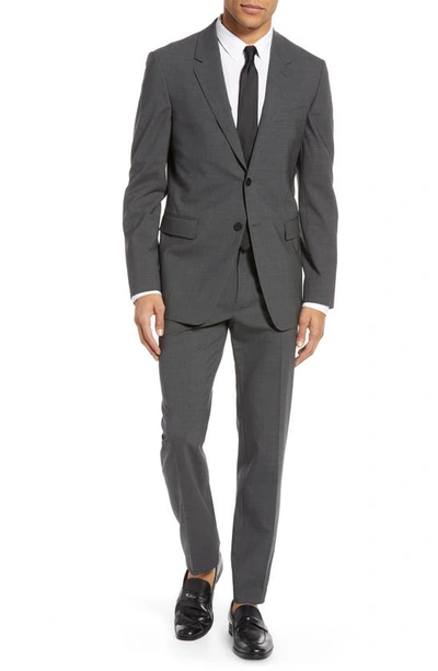 Theory Mayer New Tailor 2 Wool Dress Pants In Charcoal