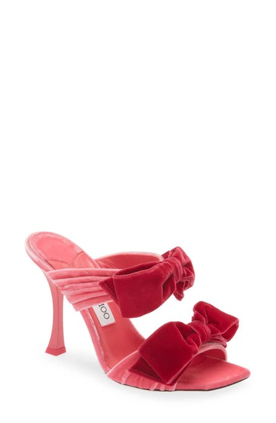 Shop Jimmy Choo Flaca Slide Sandal In Candy Pink/ Fuchsia
