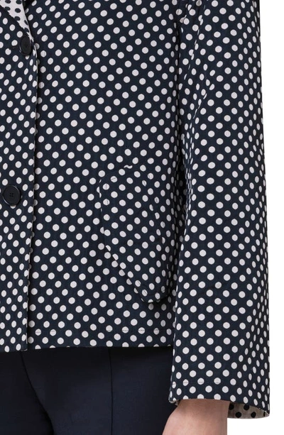 Shop Akris Punto Polka Dot Reversible Jacket In Black Cream