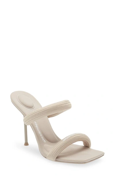 Shop Alexander Wang Julie Padded Slide Sandal In Simply Taupe