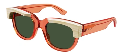 Shop Gucci Gg1165s 003 Square Sunglasses In Green