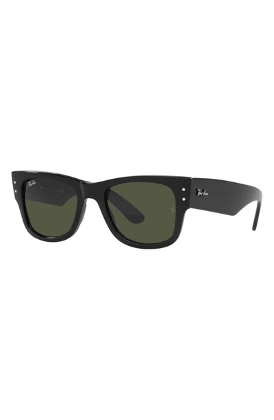 Shop Ray Ban Mega Wayfarer 51mm Square Sunglasses In Black