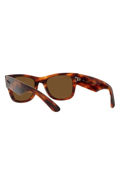 Ray Ban Womens Brown Rb0840s Mega Wayfarer Square-frame Propionate Sunglasses In Striped Havana