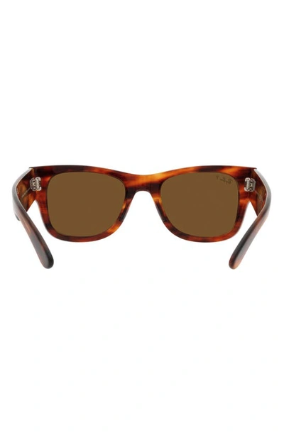 Ray Ban Womens Brown Rb0840s Mega Wayfarer Square-frame Propionate Sunglasses In Striped Havana