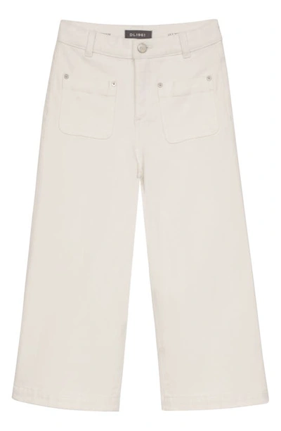 Shop Dl1961 Kids' Lily High Waist Wide Leg Jeans In White