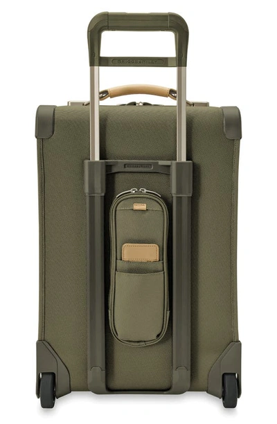 Shop Briggs & Riley Baseline Essential 22-inch Expandable 2-wheel Carry-on Bag In Olive