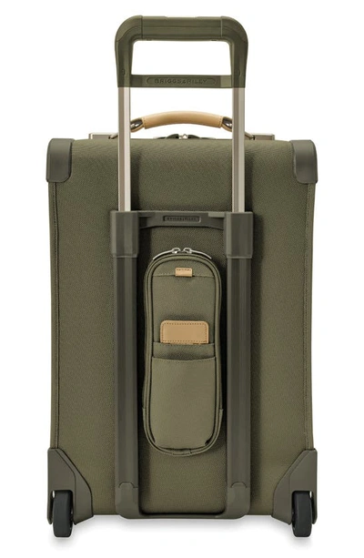 Briggs & Riley Baseline Essential Carry On Spinner Suitcase In Olive