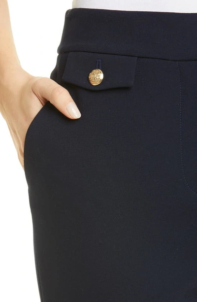 Veronica Beard Renzo High-rise Slim Cropped Pants In Navy