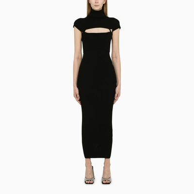 Attico Black Midi Dress In Black