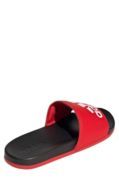 Shop Adidas Originals Adilette Comfort Slide Sandal In Vivid Red/ Black/ White