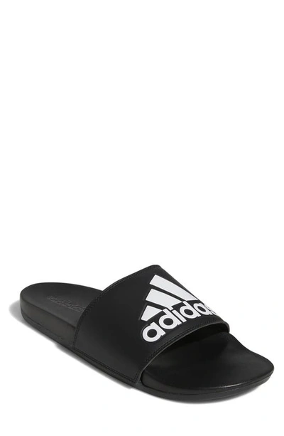 Shop Adidas Originals Adilette Comfort Slide Sandal In Black/ White/ Black