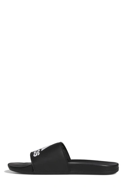 Shop Adidas Originals Adilette Comfort Slide Sandal In Black/ White/ Black