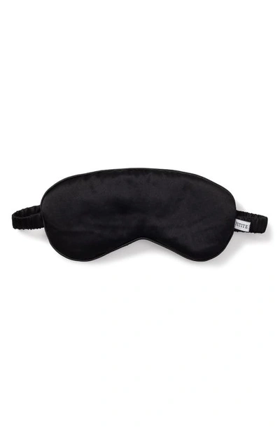 Shop Petite Plume Silk Sleep Mask In Black