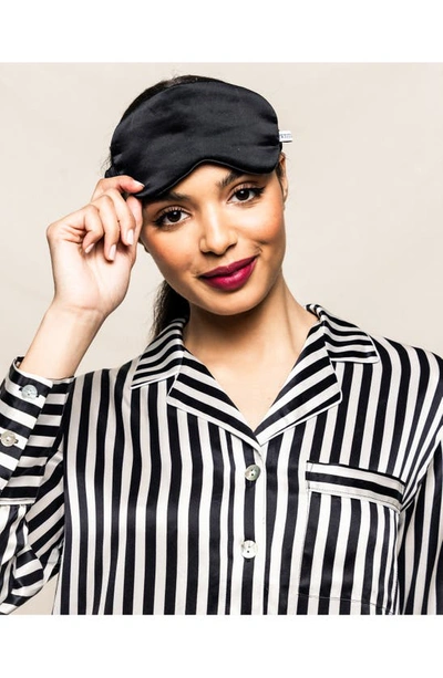 Petite Plume Silk Sleep Mask In Black