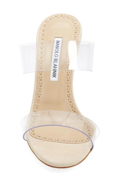 Manolo Blahnik Pvc Scolto Sandals In Nude