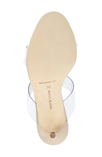 Manolo Blahnik Pvc Scolto Sandals In Nude