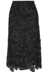 CHRISTOPHER KANE Heart-Embroidered Guipure Lace Skirt