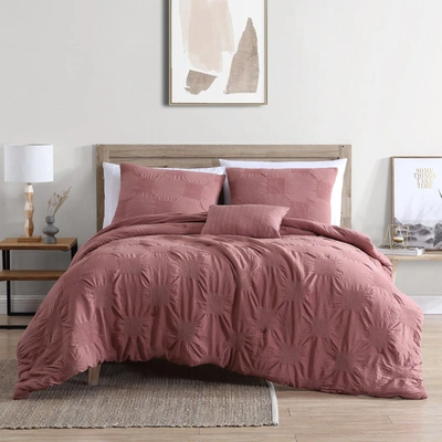 Shop Modern Threads 4-piece Jesse Washed Solid Comforter Set In Pink