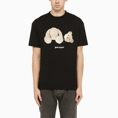 Shop Palm Angels Bear Black Crew Neck T-shirt