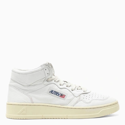 Autry Short Top Perforated Rubber Sole Sneakers In White