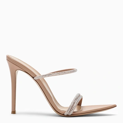 Shop Gianvito Rossi Cannes Peach Sandal In Pink
