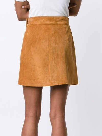 Shop Frame Suede Mini Skirt - Brown